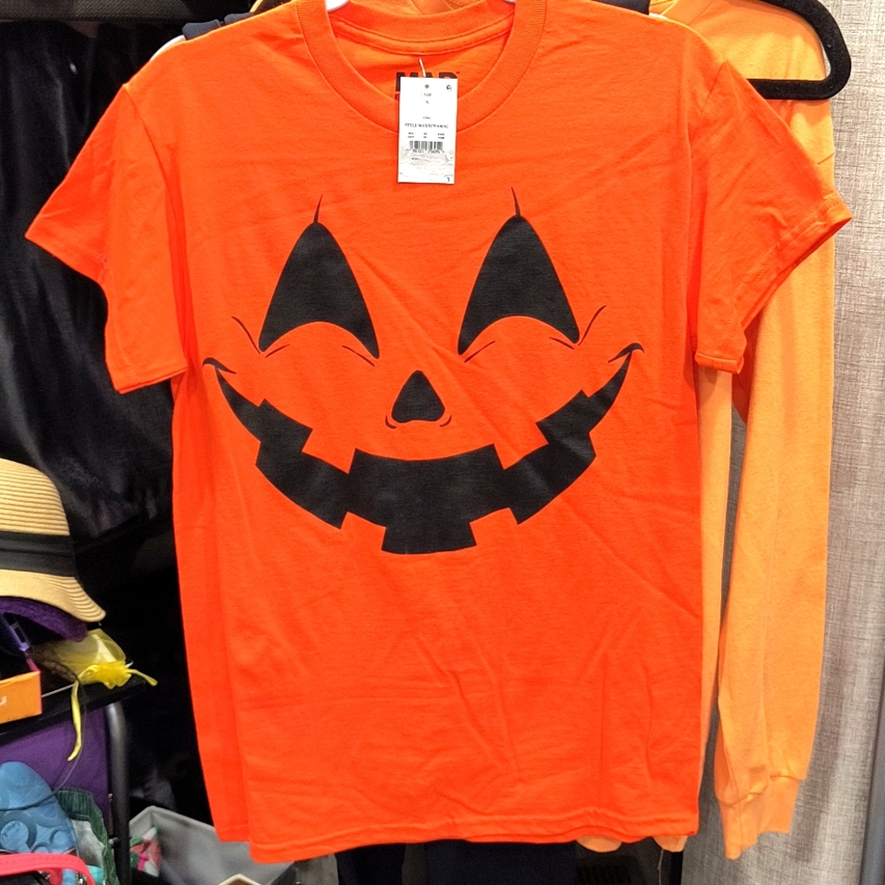 Mad Engine Small Mens Orange Jack-O-Lantern T-Shirt, NWT